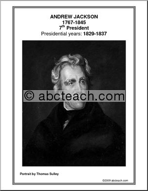 Poster:  7th President – Andrew Jackson
