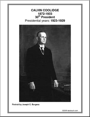 Poster: 30th President –  Calvin Coolidge