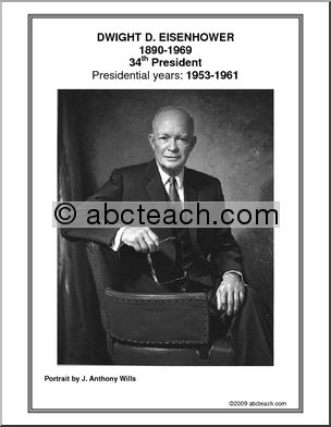Poster: 34th President – Dwight D. Eisenhower