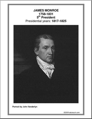 Poster:  5th President – James Monroe