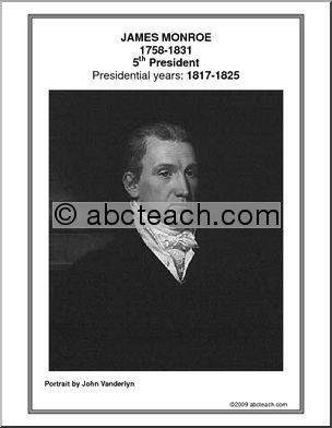 Poster:  5th President – James Monroe