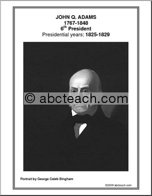 Poster:  6th President – John Q. Adams