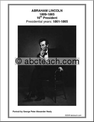 Poster: 16th President – Abraham Lincoln
