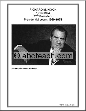 Poster: 37th President – Richard M. Nixon