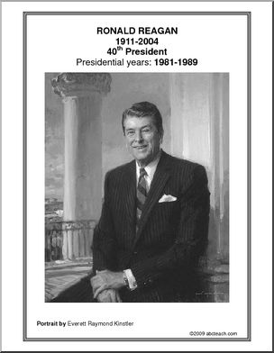 Poster: 40th President – Ronald Reagan