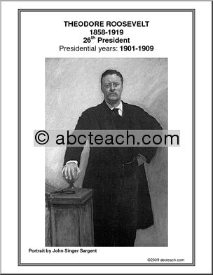 Poster: 26th President – Theodore Roosevelt