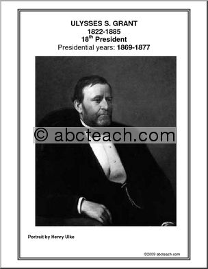 Poster: 18th President – Ulysses S. Grant