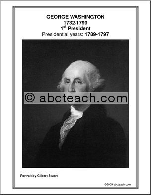 Poster:  1st President – George Washington