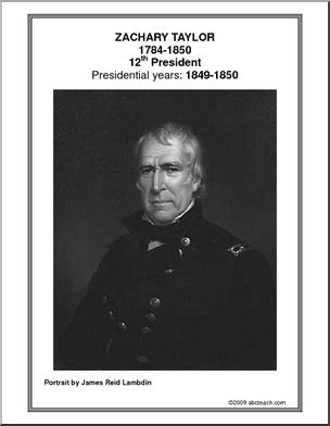 Poster: 12th President – Zachary Taylor