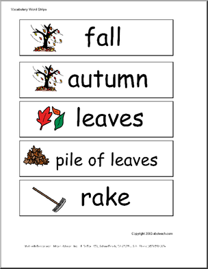 Word Wall: Fall (pictures)