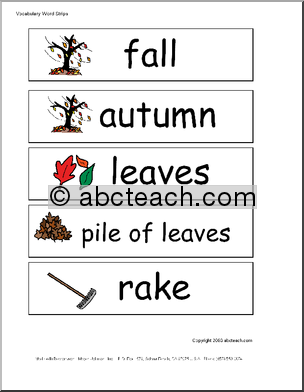 Word Wall: Fall (pictures)