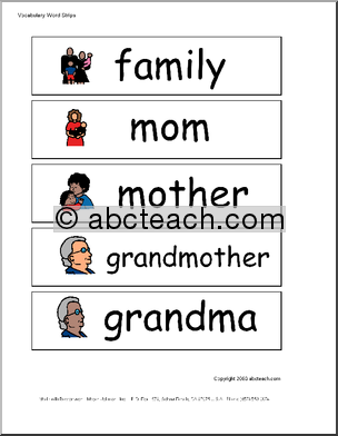 Word Wall: Family (pictures)