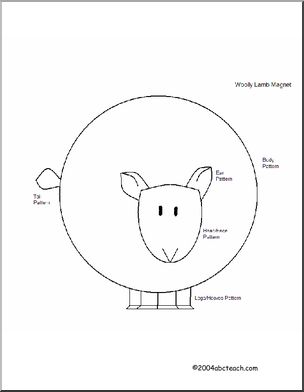 Craft: Farm – Woolly Lamb Magnet