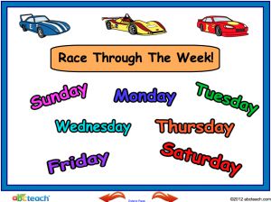 Interactive: Flipchart: Race Through The Week (elem)