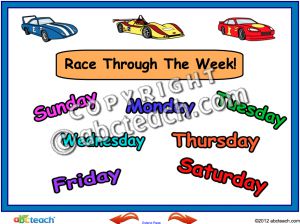 Interactive: Flipchart: Race Through The Week (elem)