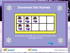 Interactive: Flipchart: Math – Snowmen Ten Frames
