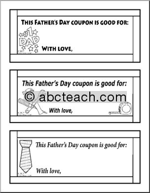 Gift: Father’s Day Coupons (outline)