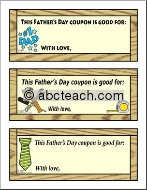 Gift: Father’s Day Coupons (color)