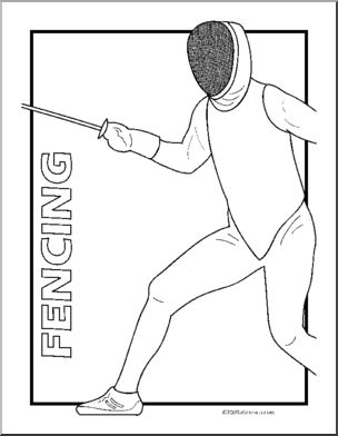 Coloring Page: Sport – Fencing