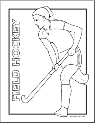 Coloring Page: Sport – Field Hockey