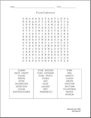 Word Search: Firefighters