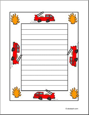 Border Paper: Fire Safety (elementary)
