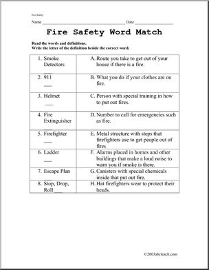 Matching: Fire Safety