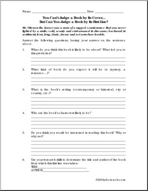 Stevenson's Dr. Jekyll and Mr. Hyde (upper elem/middle school) First  Sentence I abcteach.com