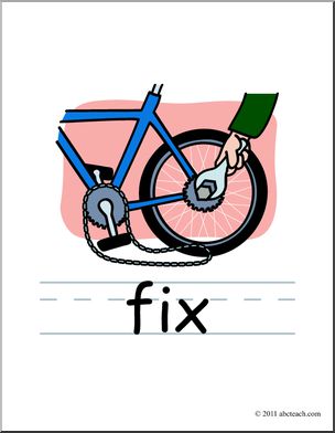 Clip Art: Basic Words: Fix Color (poster)