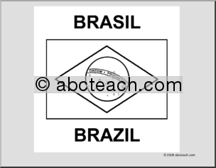 Flag: Brazil (b/w)