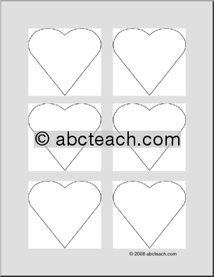 Flashcards: Heart Pattern (blank)