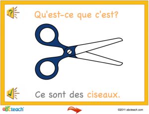 Interactive: Notebook: French: Flashcards: Fournitures scolaires