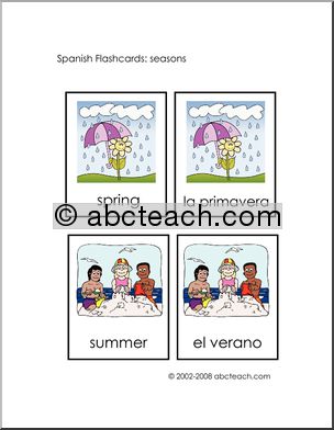 Spanish Flashcards: Seasons