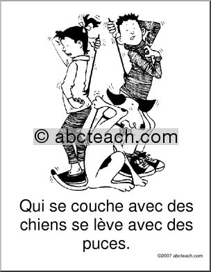 French: PosterÃ³Proverbe, puces