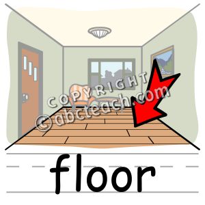 Clip Art: Basic Words: Floor Color (poster)
