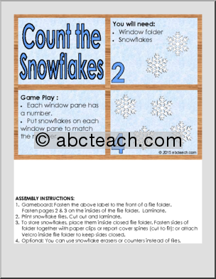 Count the Snowflakes Folder Game