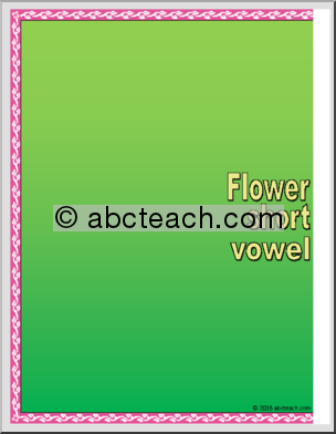 Folder Game: Phonics: Flower Power (beginning vowel sounds)