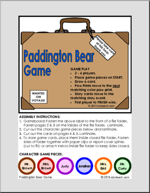 Folder Game: Book – A Bear Called Paddington (prim/elem)