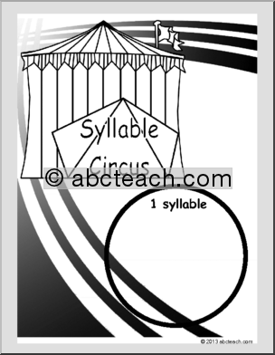 Syllable Circus (b/w) Folder Game