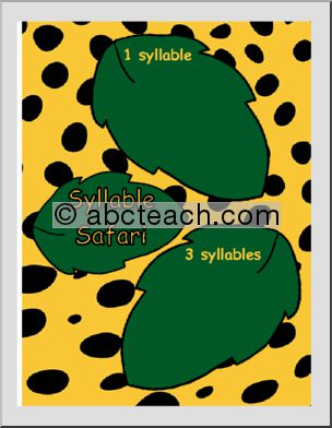 Syllable Safari (color) Folder Game