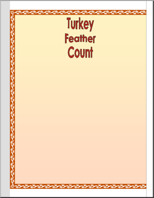 Turkey Feather Count (counting) Folder Game