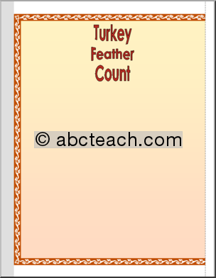 Turkey Feather Count (counting) Folder Game