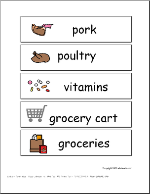 Word Wall: Food (pictures) (set 2) – Abcteach