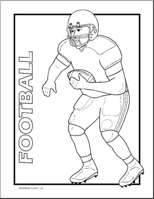 Clip Art: American Football (coloring page)