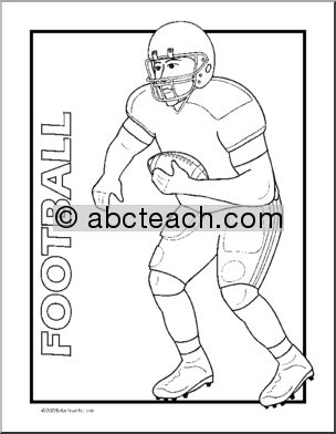 Clip Art: American Football (coloring page)