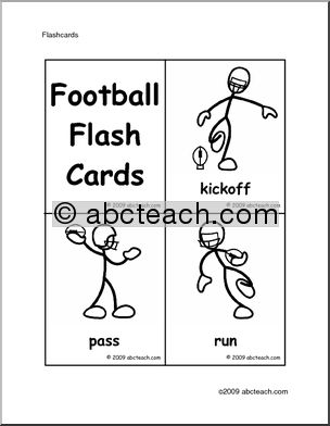 Flashcards: Sports – Football (b/w)