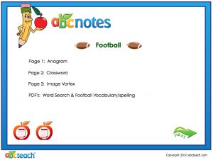 Interactives: Notebook: Football Activities