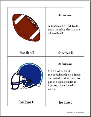 Flashcards: Football: Equipment