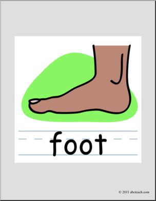 Clip Art: Basic Words: Foot Color (poster)