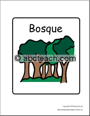 Sign: Bosque (Forest)